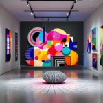 Opera di Felipe Pantone che sfida la percezione visiva