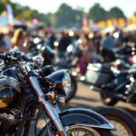 Riders enjoying the motorcycle festival in Termas de Río Hondo