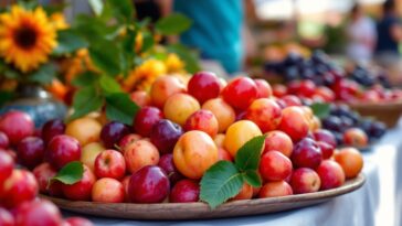 Immagine della fiesta de la ciruela con frutti e festeggiamenti