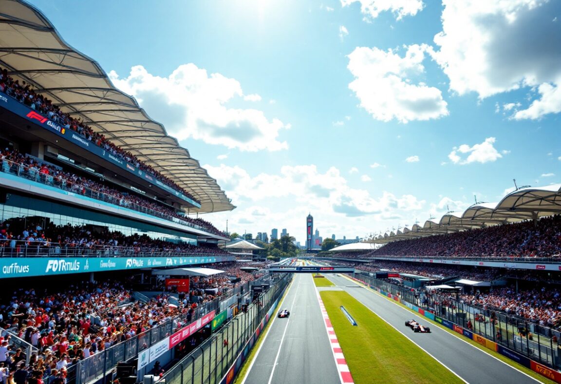 Piloti di Formula 1 in azione durante la gara in Australia 2025