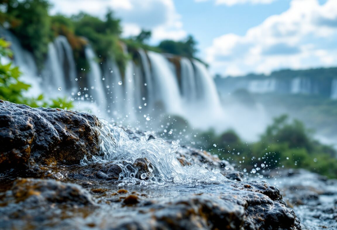 Vista panoramica de las cataratas de Foz do Iguaçu