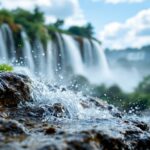 Vista panoramica de las cataratas de Foz do Iguaçu