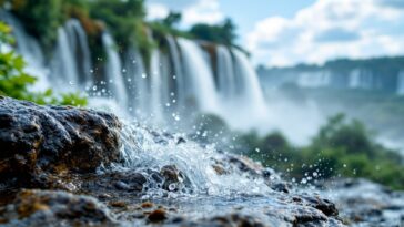 Vista panoramica de las cataratas de Foz do Iguaçu