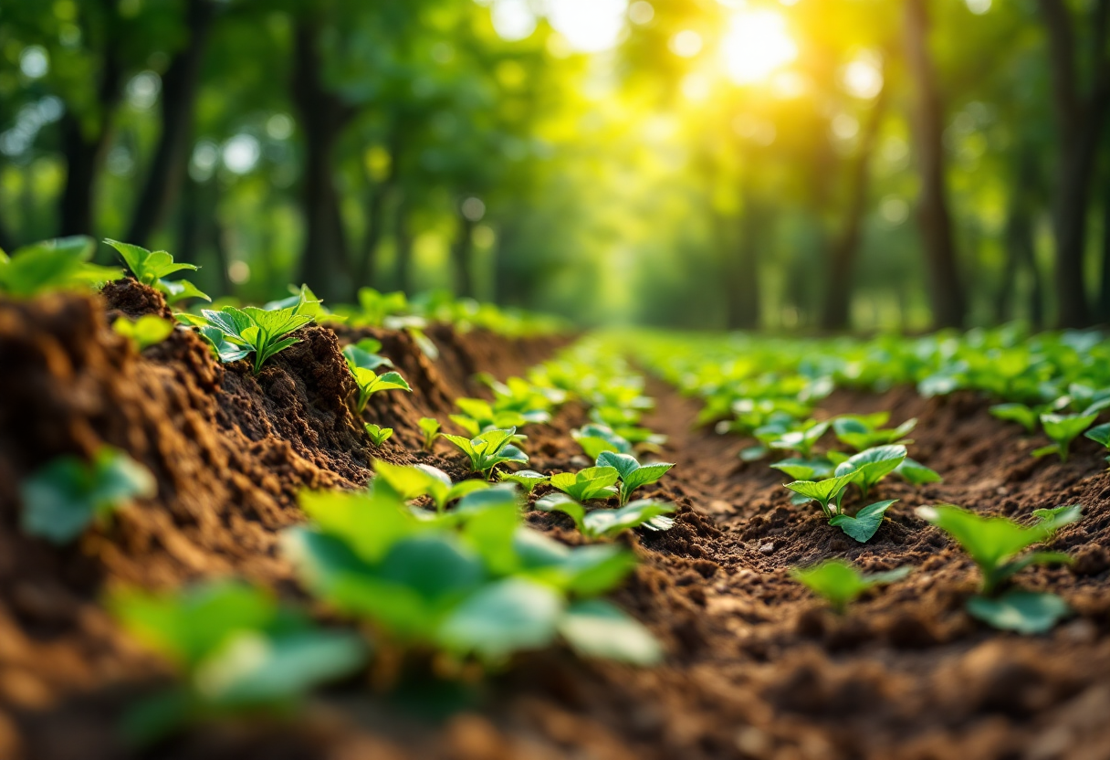 Francisco Assis, ingeniero agrónomo indígena en campo