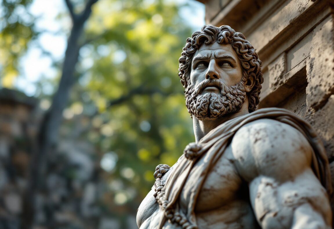 Statua di Hercules scoperta a Valdelsa, Italia