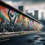 Grafiti colorati che rappresentano la cultura urbana contemporanea