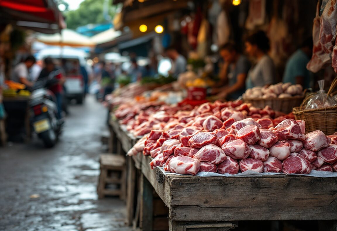 Grafico che mostra l'andamento dei prezzi della carne in Argentina