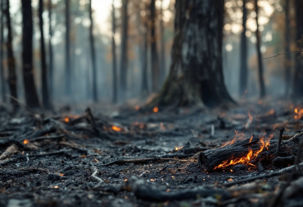 Controllo incendio forestale a Villanueva dopo dieci giorni