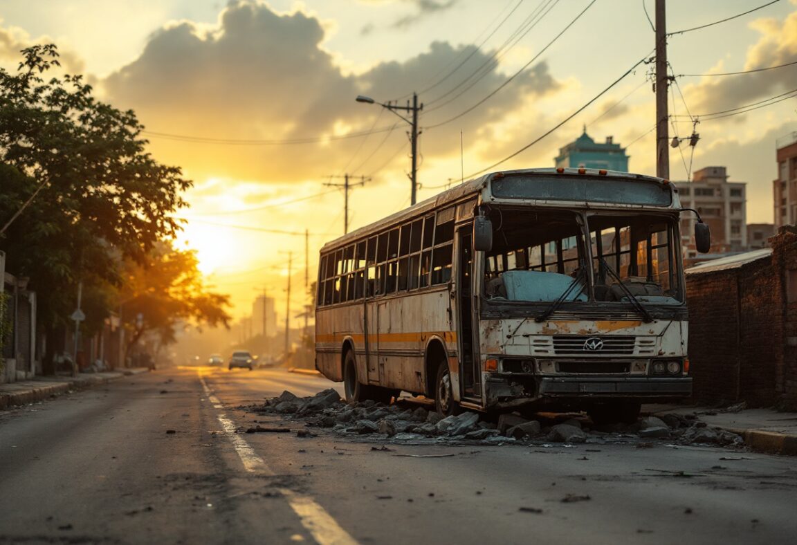 Immagine dell'incidente di un bus a Santa Marta con feriti