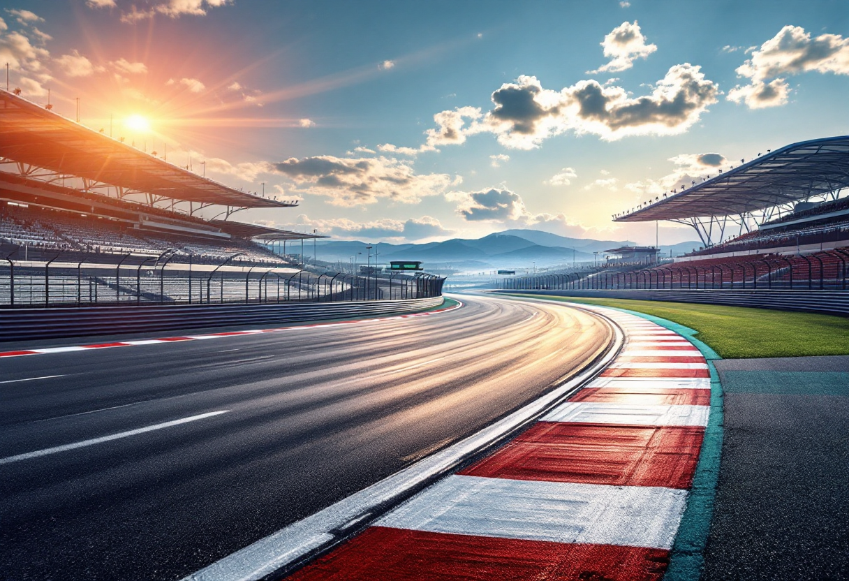 Auto Alpine in pista durante la stagione di Formula 1