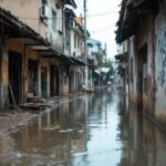 Immagine della devastazione causata dall'inondazione a Bahía Blanca