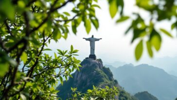 Cristo Redentor con cartelli de interdicción tras accidente