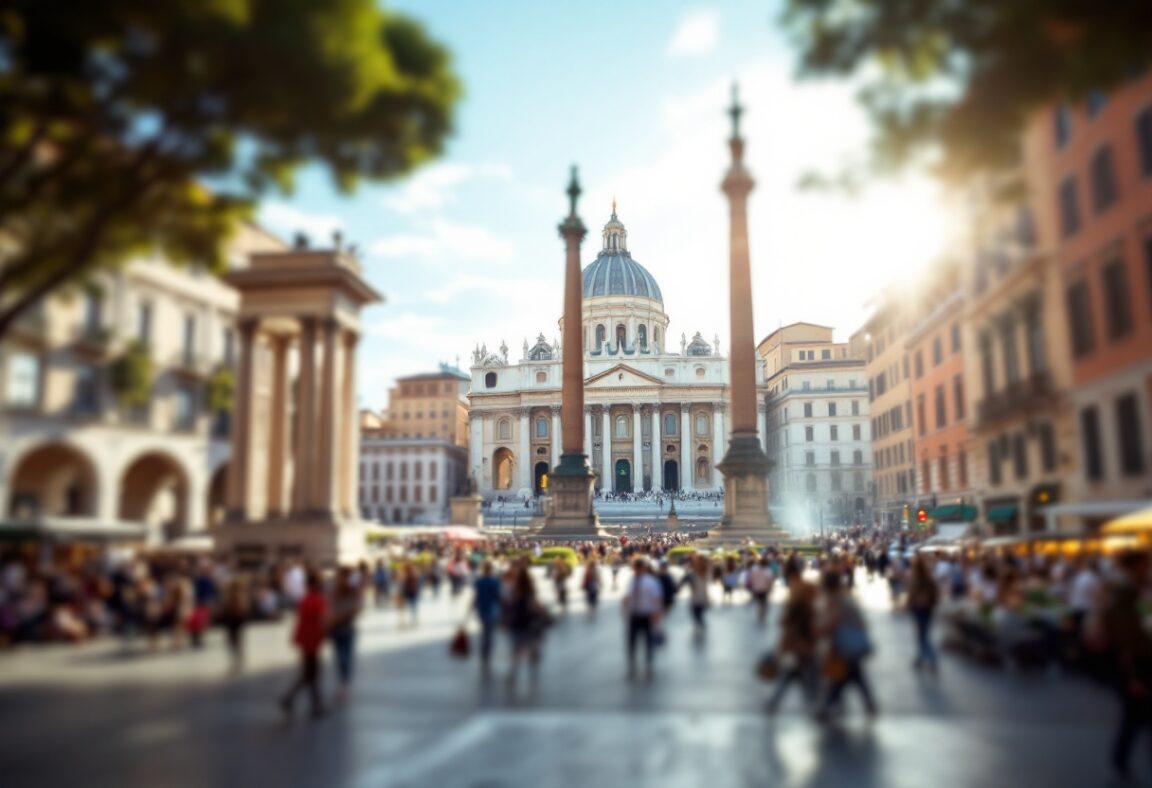 Manifestación de italianos en Roma a favor de la UE