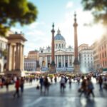 Manifestación de italianos en Roma a favor de la UE