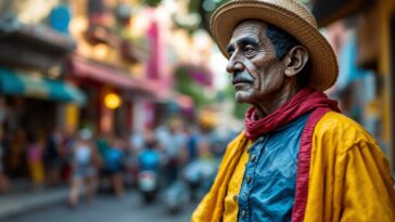 Donna Palenquera con frutta colorata a Cartagena