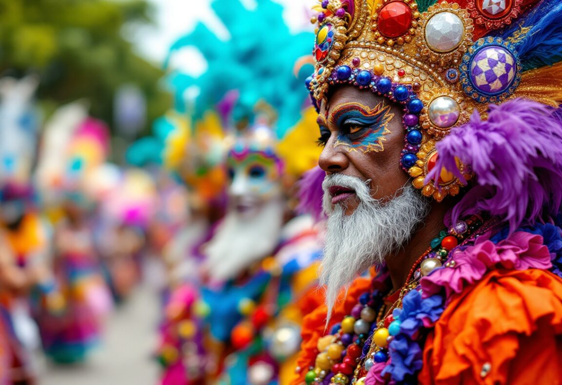 Libardo Luna durante il Carnaval di Barranquilla