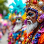 Libardo Luna durante il Carnaval di Barranquilla