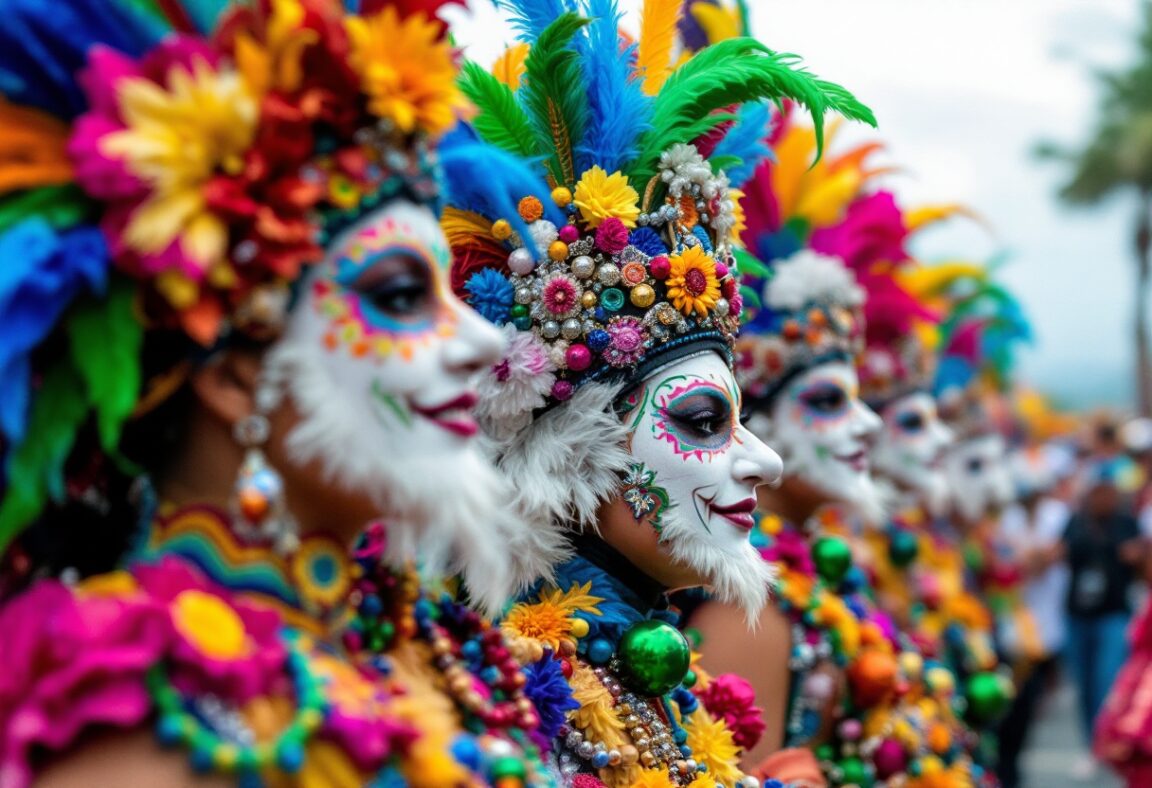 Lucho Colombia in costume durante il Carnaval de Barranquilla 2025