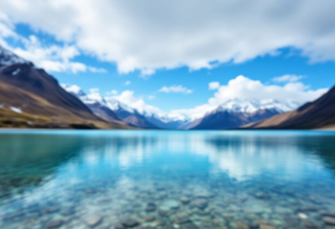 Vista panoramica della Ruta de los Siete Lagos in Patagonia