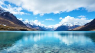 Vista panoramica della Ruta de los Siete Lagos in Patagonia