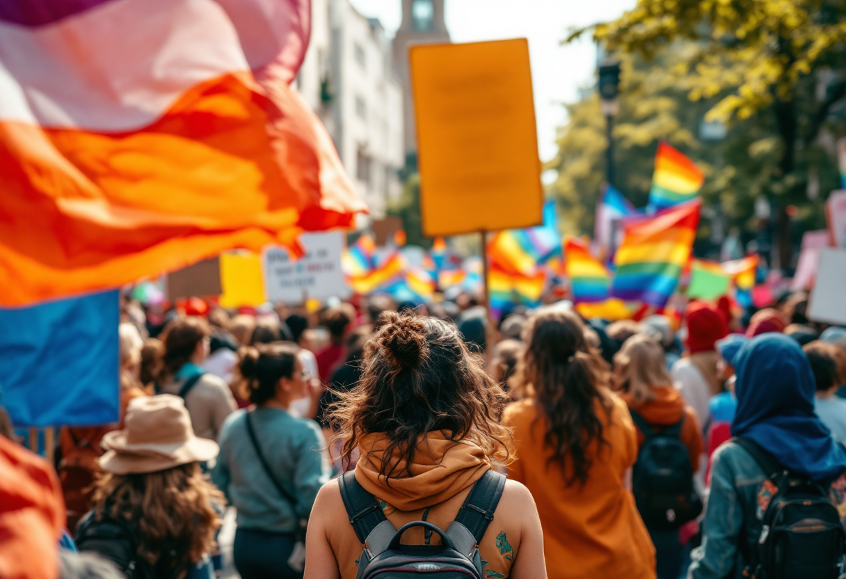 Manifestazione del 8 marzo a Barranquilla per i diritti delle donne