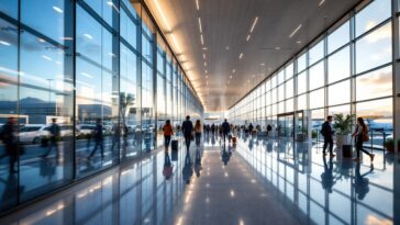 Aeroporto di Mendoza con aerei in partenza e arrivo