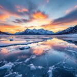 Immagine del lago Angikuni e del villaggio Inuit scomparso