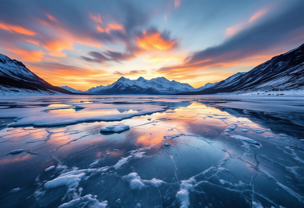Immagine del lago Angikuni e del villaggio Inuit scomparso