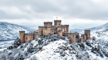 Vista panoramica di Molina de Aragón, il paese più freddo di Spagna