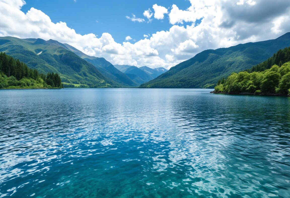 Immagine del misterioso lago Ness e del suo mostro leggendario