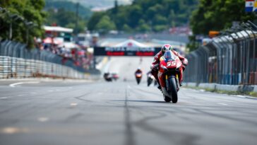 Piloti in azione durante il MotoGP a Termas de Río Hondo