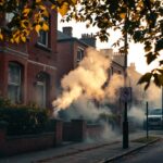 Padre rescatando a su bebé de un incendio en Manchester