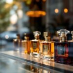 Frascos de perfumes árabes en un fondo elegante