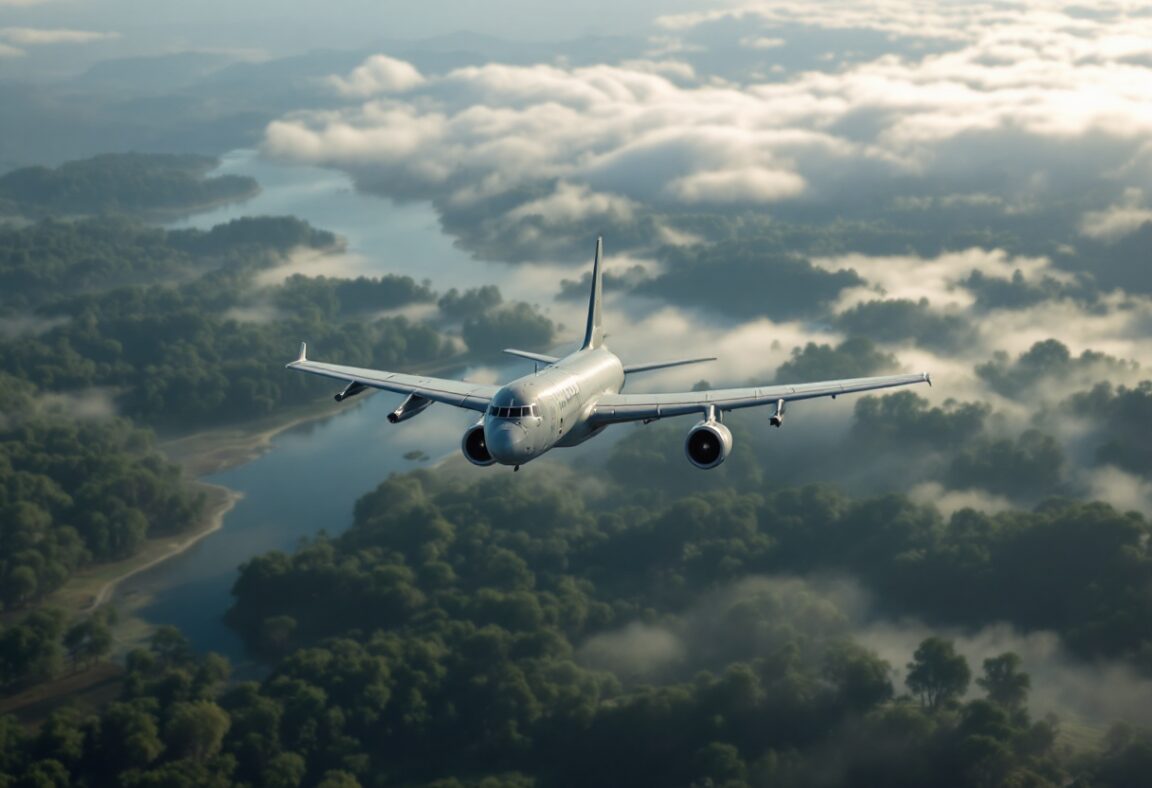 Piloto brasileño durante un vuelo con la FAB