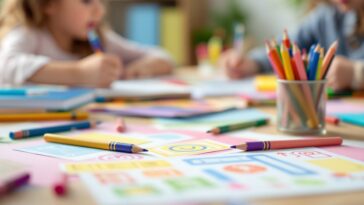 Niños aprendiendo con Preescolar Genios en un aula divertida