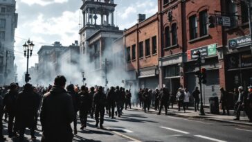 Manifestazione di jubilados in Argentina contro la repressione