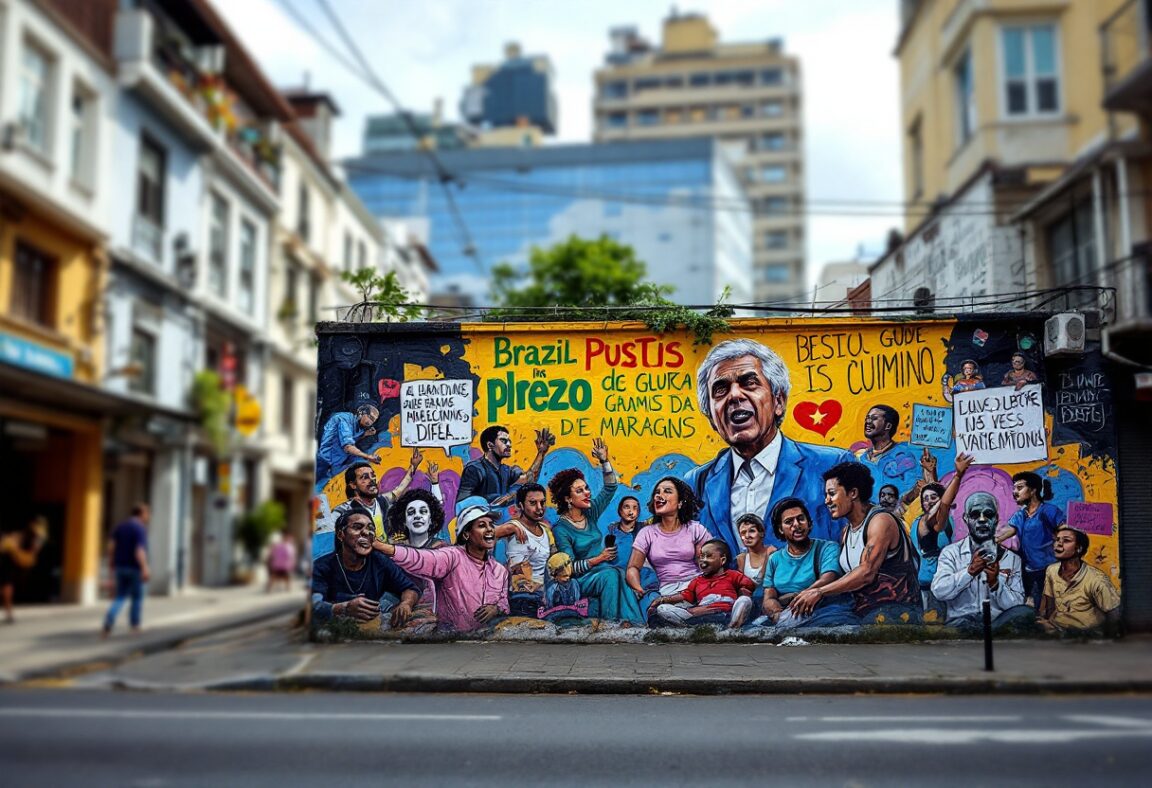 Manifestantes en Brasil durante protestas politiche