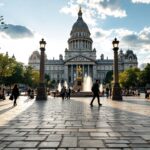 Manifestazione di protesta in Argentina con bandiere e cartelli