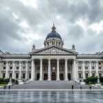 Manifestantes en el Congreso Nacional durante disturbios