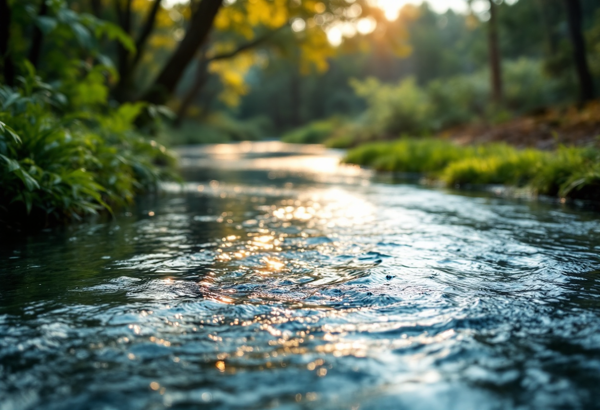 Río con agua de mala calidad en la Mata Atlántica