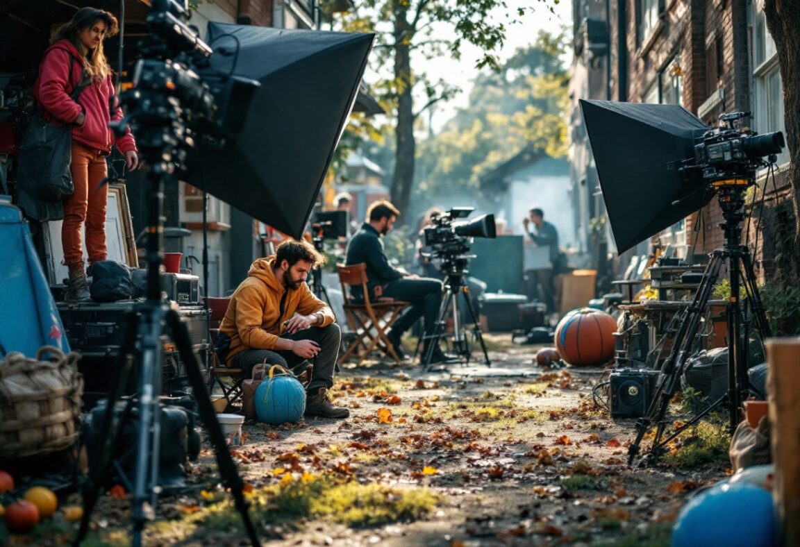 Rodrigo Teixeira en un set de filmación brasileño