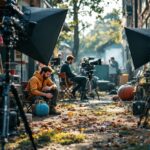 Rodrigo Teixeira en un set de filmación brasileño