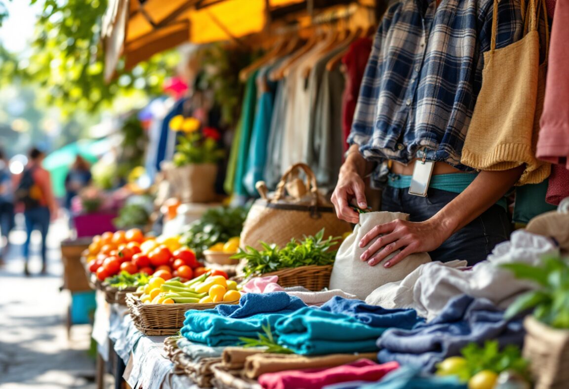 Immagine di abbigliamento sportivo ecologico e sostenibile