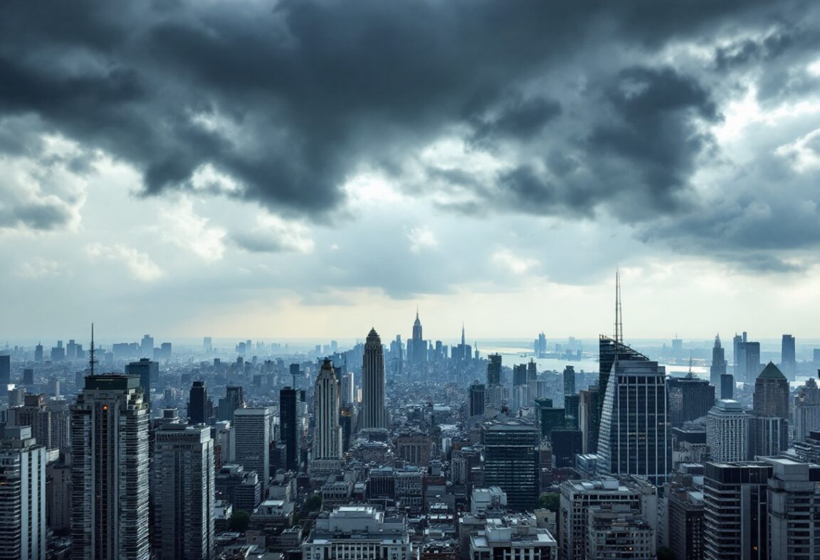 Immagine di São Paulo sotto cieli nuvolosi e pioggia