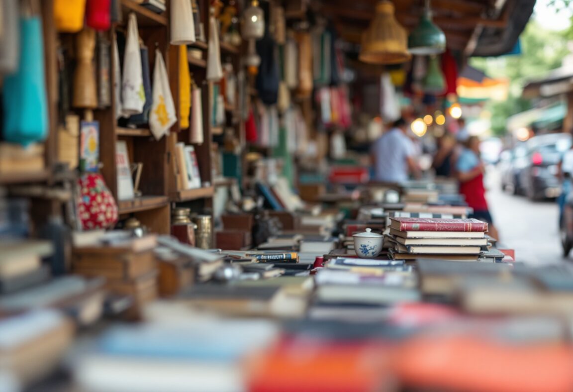 Immagine di un sebo con libri usati in Brasile