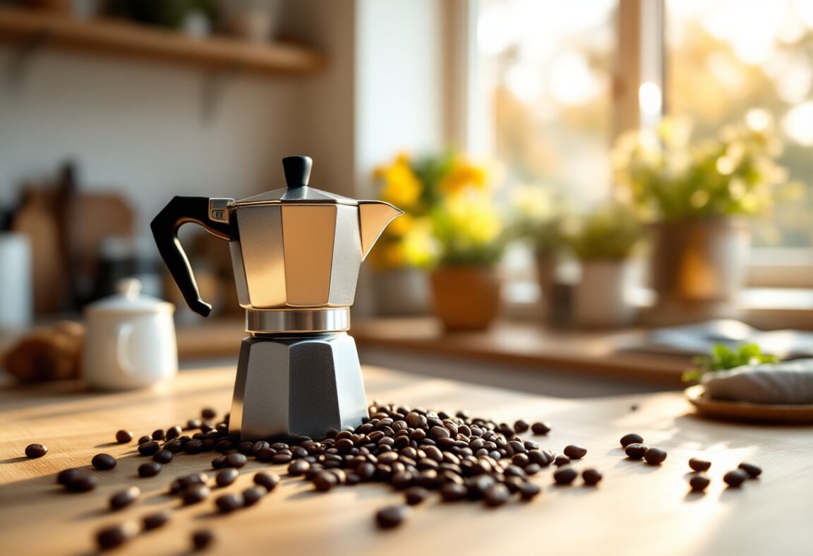 Preparazione di una tazza di caffè artigianale