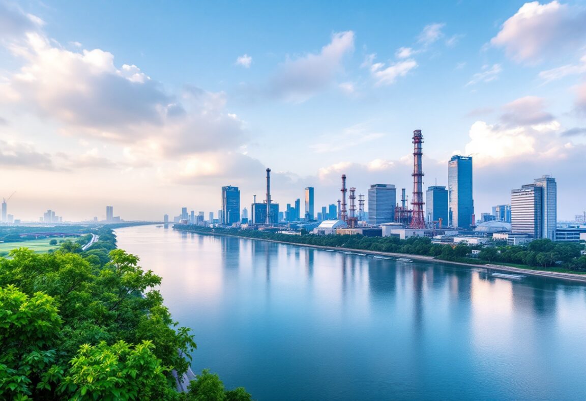 Vista panoramica de Tongzhou, Beijing, que combina modernidad y cultura