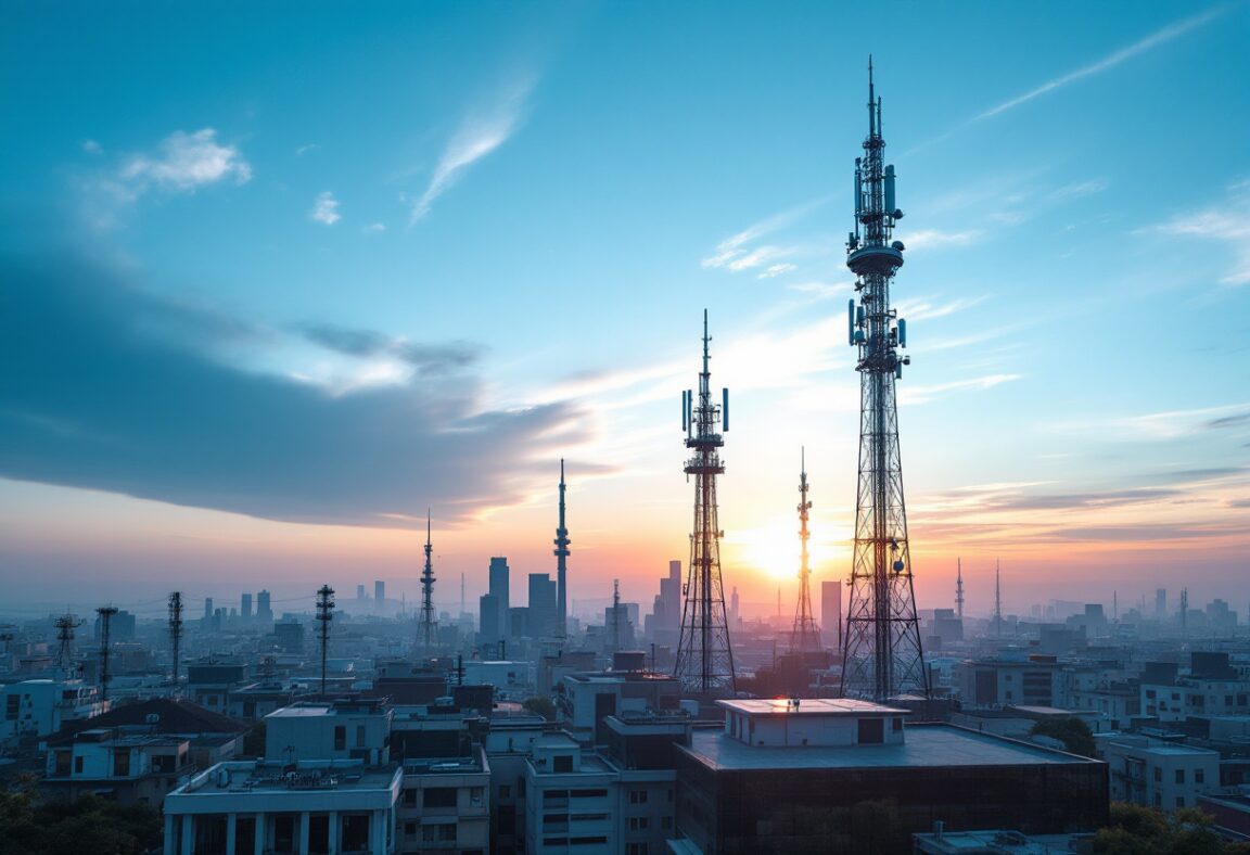 Immagine delle torri di telecomunicazioni in Brasile