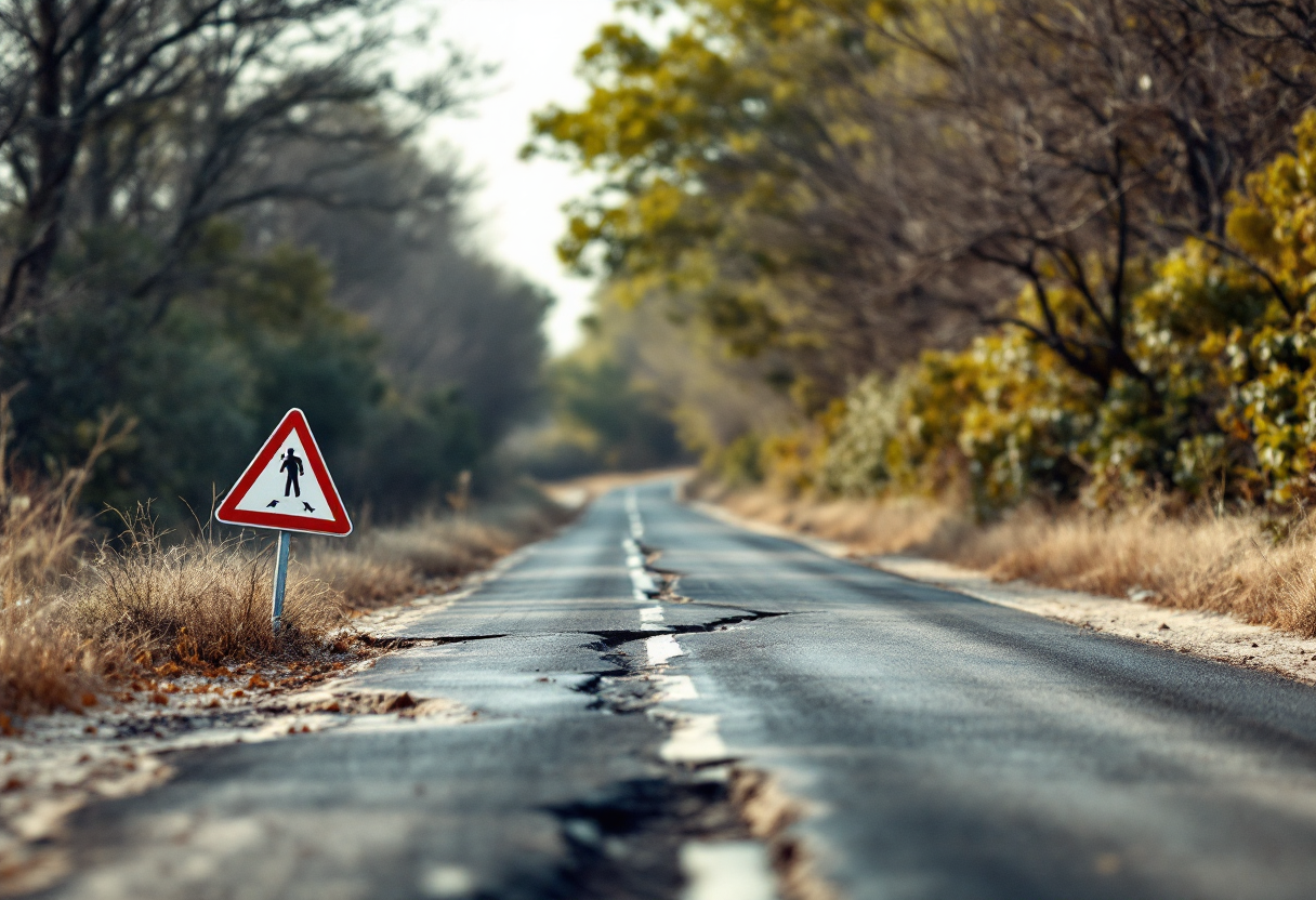 Immagine di un incidente stradale devastante