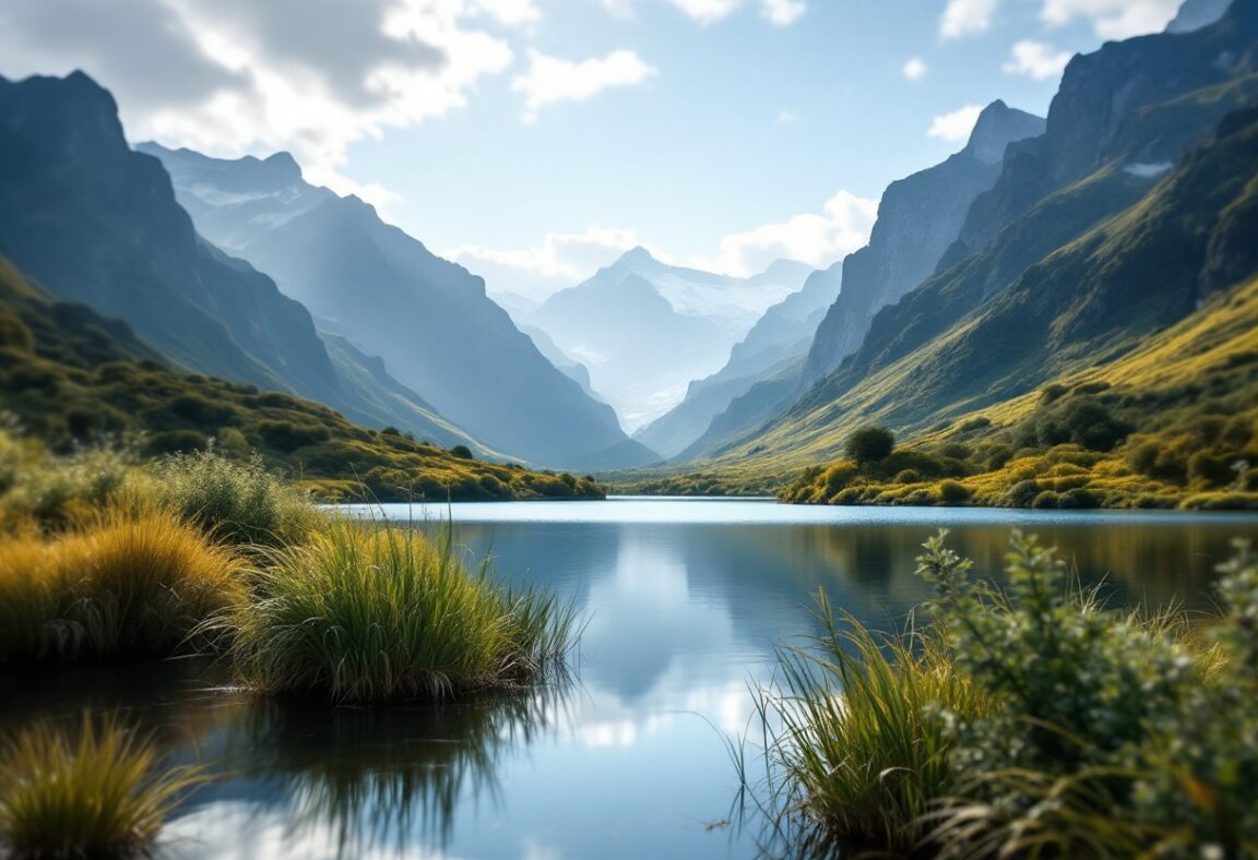 Vista panorámica de Villa Traful en la Patagonia argentina